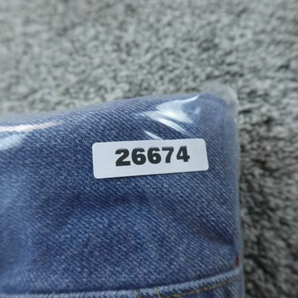 Levis Jeans Mens 36X34 Dark Blue Denim‎ Pants 505 Regular Fit Straight Leg Y2K